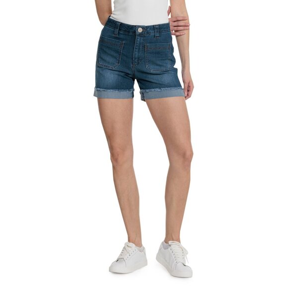 NEW Democracy AbTechnology High-Rise Denim Shorts - 4.5”cotton,/rayon 261sn